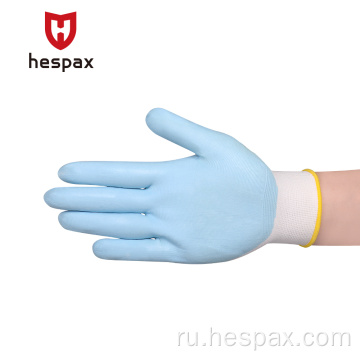 Hespax Microfoam Nitrile Gloves Food Service Anti-Slip